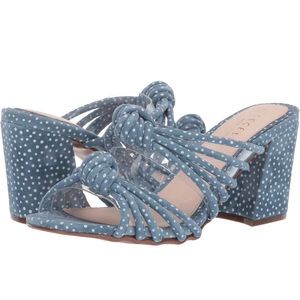 CECELIA NEW YORK Blue Polka Dot Sandals